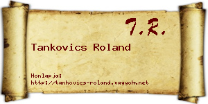 Tankovics Roland névjegykártya